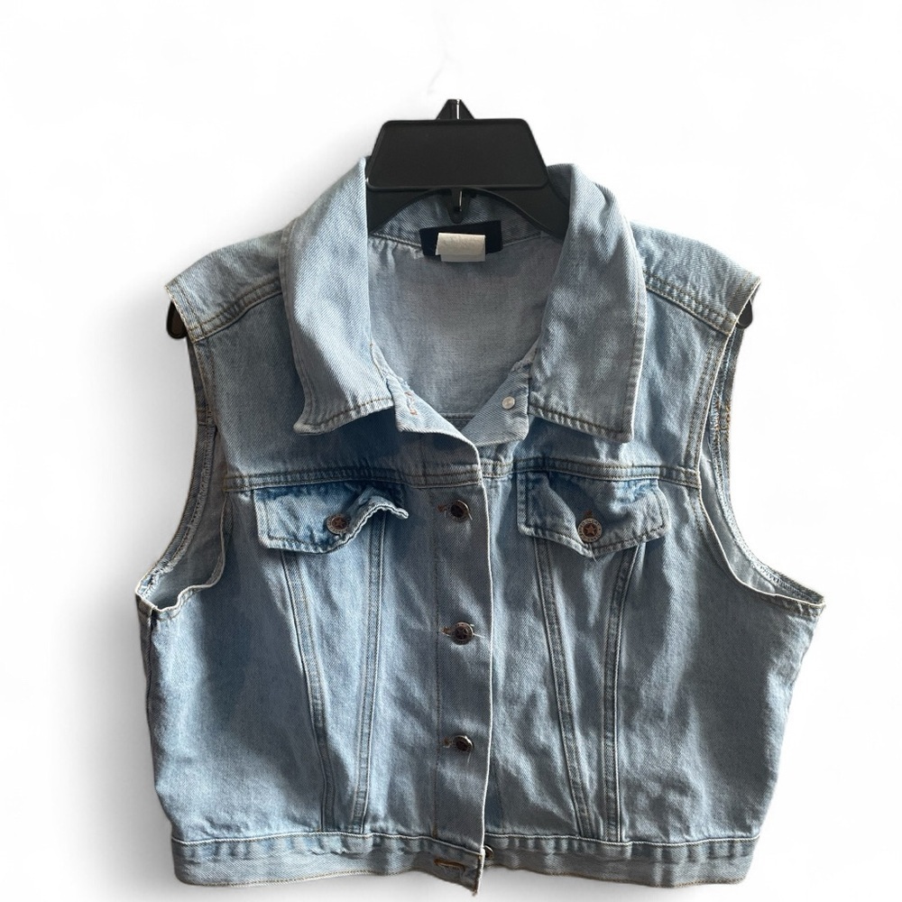 Vintage 90’s FADED GLORY Jean Button Vest - Picture 1 of 3
